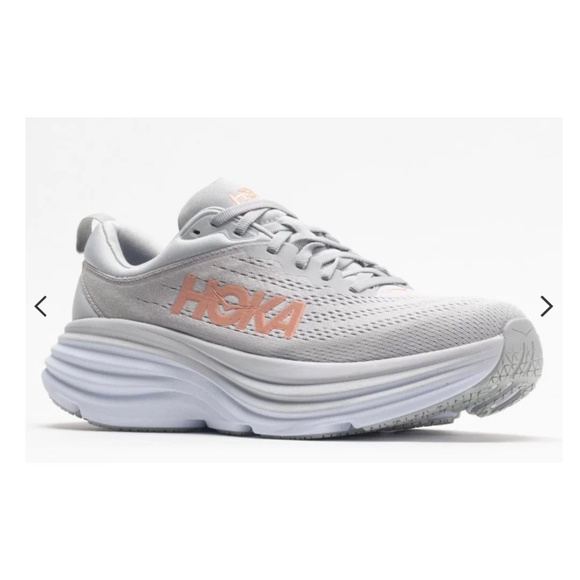 Hoka Women's Gray and Pink Running Shoes - Picture 1 of 3